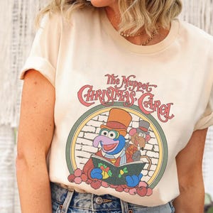 Vintage The Muppet Christmas Carol Gonzo Rizzo Shirt | Kermit The Frog Miss Piggy Xmas Tshirt | The Magic Kingdom Trip Gift | Xmas Outfit