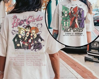 Camiseta The Hex Girls Rock Band Music 2 Sides | Camiseta Music Concert 2023 | Camiseta Hex Girls 2023 Tour Birthday | Moletom Rock Band