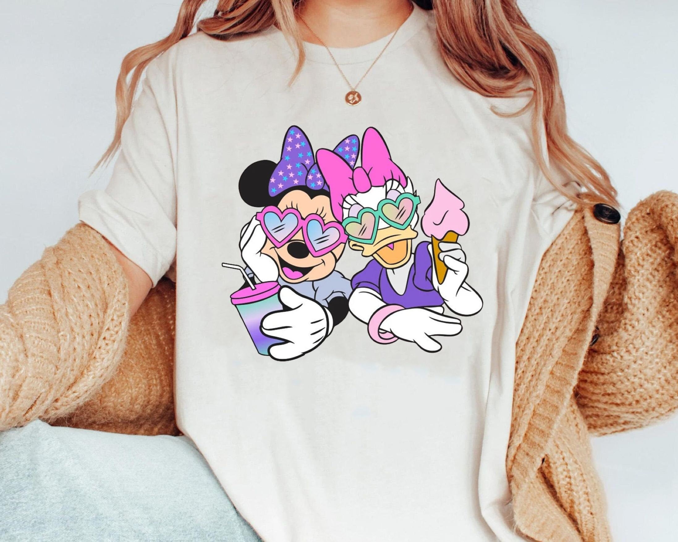 Retro Minnie And Daisy Face Shirt | Disney Friends T-shirt | Disney Tie Dye Tee Disneyland Trip | Spooky Season Shirt
