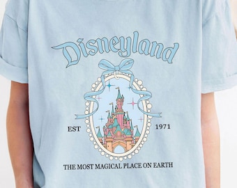 Vintage Coquette Bow Disneyworld Magical Castle Shirt | The Most Magical Place On Earth Tshirt | WDW Magic Kingdom Family 2026 | Castle Trip