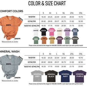 a women's t - shirt size chart with different colors