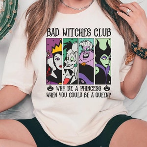 Retro Disney Villains Shirt | Bad Witches Club T-shirt | Disney Funny Villain Tee | Disneyland Trip Outfits | Disney Matching Tee