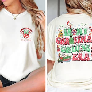 Custom Mickey & Friends In My Christmas Cruise Era Shirt | Disney Very Merrytime Cruises Xmas Tshirt | Disney Mickey&#39;s Very Merry Christmas