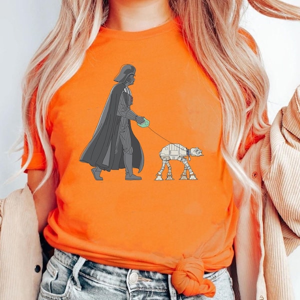 Vintage Disney Star Wars Shirt | Darth Vader At-At Walker Graphic T-shirt | Galaxy'S Edge | Star Wars Day Tee | Star Wars Celebration