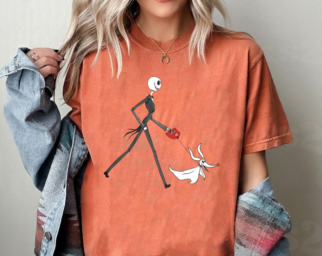 Jack Skellington Zero Dog Walking Meme Shirt Disney Halloween Etsy jack-skellington-zero-dog-walking-meme-shirt-disney-halloween-etsy