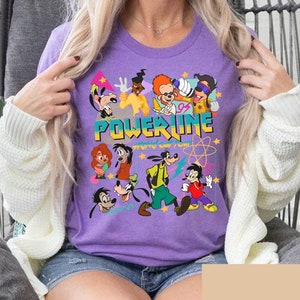 Retro Goofy Movie Powerline Sweatshirt | Disney Powerline Stand Out Tour T-shirt | Max Goofy Tee | Disneyland Trip Shirt