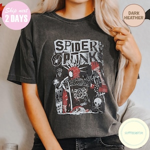 Spiderman über das Spinnen-Vers-Shirt, Mutiverse Spiderman-Shirt, Spinnen-Punk-T-Shirt, Spinnen-Geist-Shirt, Mavel-Fan Geschenk, Spinnen-Punk-Geschenk