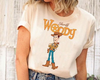 Camisa vaquera retro del Sheriff Woody / Camiseta retro de Toy Story Disney / Camiseta campestre Disney Country Western / Trajes de WDW