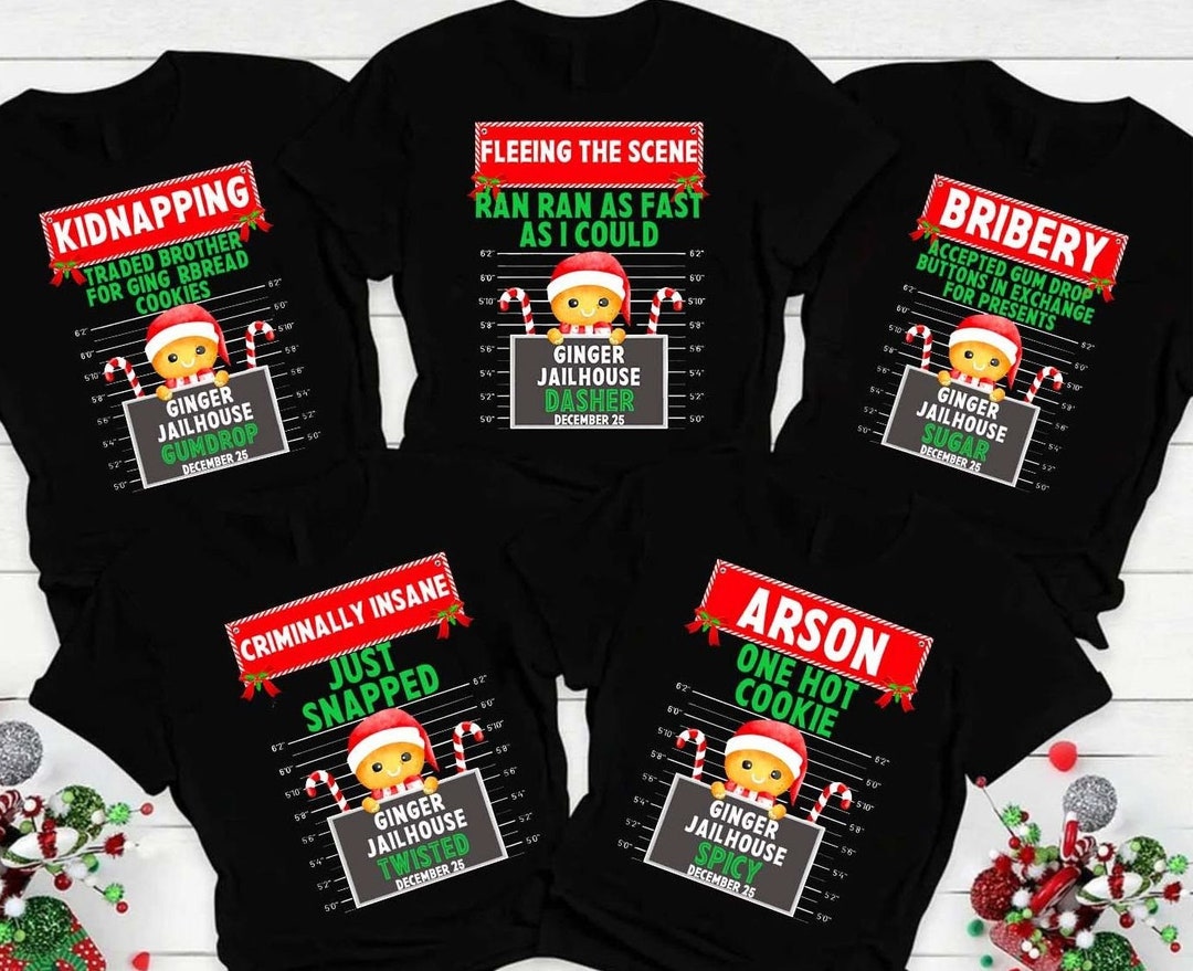 Custom Gingerbread Inmate Christmas Party Sweatshirt, Funny Gingerbread ...