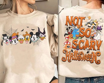 2-Sided Mickey'S Not So Scary Halloween 2026 Shirt | Mickey & Friends Pumpkin Tshirt | Trick Or Treat | Disneyland Family Halloween Trip