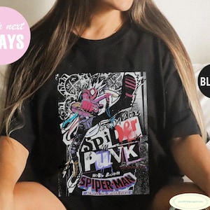 Spiderman über das Spinnen-Vers-Shirt, Mavel-Fan Geschenk, Spinnen-Geist-Shirt, Spiderman 2025 Shirt, Spinnen-Punk-Shirt, Mutiverse Spiderman