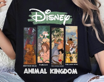 Camiseta vintage de Disney Animal Kingdom / Camiseta de Tarzán, El Libro de la Selva, El Rey León, Modo Safari / Viaje familiar a Disneyland 2026