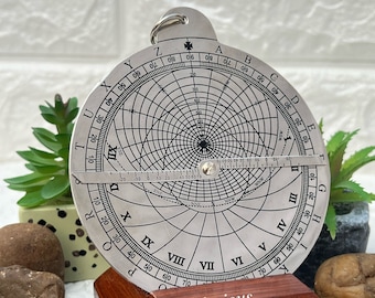 Antique Brass Astrolabe Engraved Nautical Navigation Tool - Medieval Astronomy Gift - Maritime Collectible