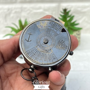 Personalized Engraved Compass, Calendar Compass, Nautical gift Compass, Anniversary Gift, Wedding gift compass, Birthday Gift For Loved ones
