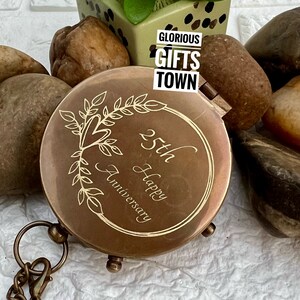 Custom Engraved Brass Compass, Personalized Gift Compass, Nautical Unique Gift, Birthday Gift For Son, Anniversary Gift for Her Compass