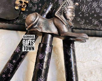 Antiker Stil Sphinx Gehstock Mythischer ägyptischer Pharao Griff Gehstock Viktorianischer Steampunk-Schaft