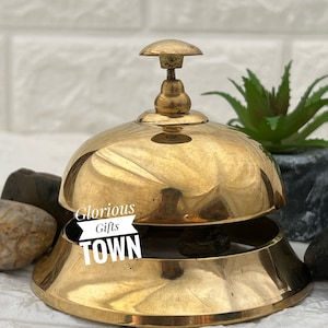 Personalized Brass Desk Bell, Engraved bell, Gift for Teacher, Baptism Gift, Anniversary Gift, Table Decor Gift, Gift For Loved Ones