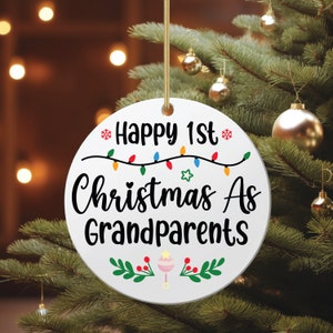 First Christmas as Grandparents Ornament: Keepsake Gift