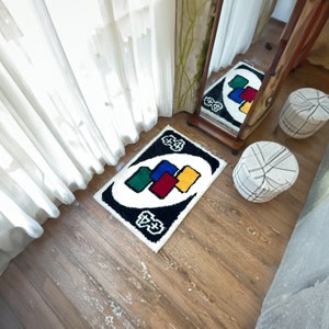 Uno reverse card rug -  France