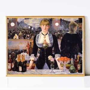 É. Manet Bar at the Folies | Printable Wall Art | Impressionist Home Deco | Digital Download Print | High-Quality JPG | Vintage Wall Art