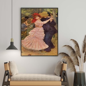 P. Renoir | Dance at Bougival | Printable Wall Art | Impressionist Home Decor | Digital Download Print | High-Quality JPG | Instant Download