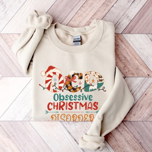 Kersttrui OCD Obsessive Christmas Disorder, Sweatshirt, Grappige Kersttrui, Kerstcadeau, Kerstmis, Kerstfeest, Kerstliefhebber, Wintertrui