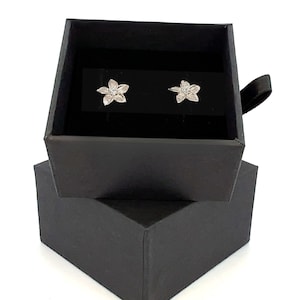 Plumeria Earrings - 925 Silver Sterling Studs - 10mm Studs - Hawaiian Frangipani Jewelry