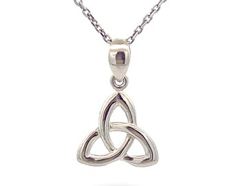 Celtic Knot Necklace - 925 Silver Sterling Triquetra Pendant - 15mm