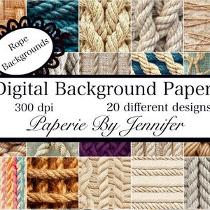 Imágenes de cuerdas, 20 fondos, descarga instantánea, papel con patrón de cuerda, fondo de textura, papel de álbum de recortes de cuerda imprimible