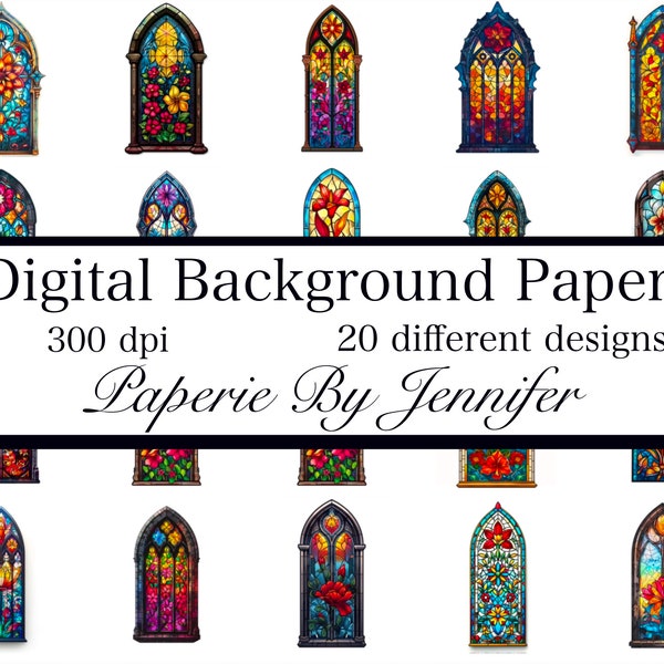 Cathedral Windows Clipart 20 Designs Stained Glass Images Window Instant Download Printable Gothic Windows Clipart Windows Clipart