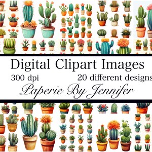 Cactus Plant Images Plant Clipart 20 Instant Download Cactus Plant Clipart Printable Cactus Plant Papers Cactus Plant Artwork Cacti Images