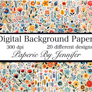 Folkart bloemen afbeeldingen 20 Folkart Instant Download Folkart Flowers Lt Card achtergrond afdrukbare Folkart bloemen Scrapbook Folkart Papers