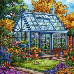 Greenhouses Coloring Book 20 Coloring Pages Instant Download Gardening Printable Papers Coloring ...