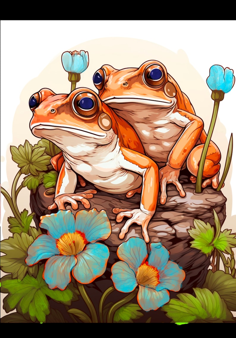 Frogs Coloring Book 20 Frog Coloring Pages Instant Download Frogs ...