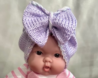 Einfache Strickanleitung für Baby Turban auf Nadeln - Celine