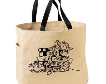Nur ein Mädchen, das Bücher Tote mit Taschen liebt