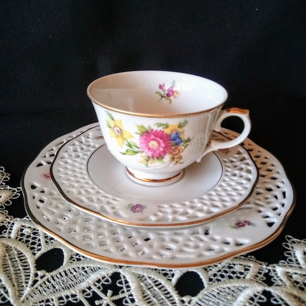 Arabella ( Winterling) Atelier Porzellan Sammelgedeck Sammeltasse Kaffeetasse Sammeltrio Kaffeegedeck Bavaria. Stempel 1979-