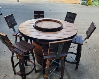Wine barrel stools
