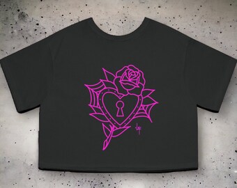 Camiseta corta Lock-Heart Champion Heritage para mujer