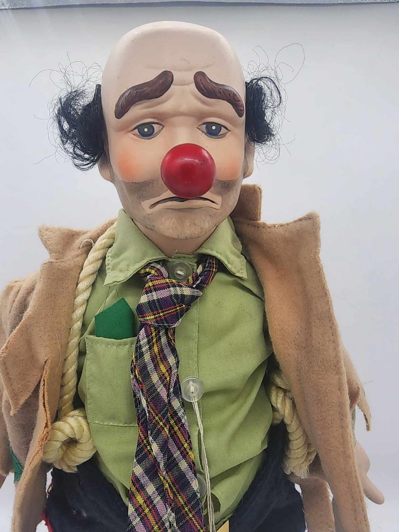 Vintage 1983 Dynasty Doll Sad Clown Hobo Clyde Porcelain Bisque Etsy