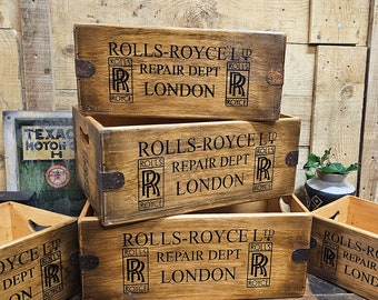 Classic Rolls Royce Tool Box Handmade Vintage style crate car gift SALE