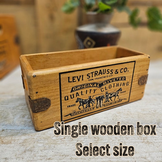 Handmade Levis Jeans Box: Vintage Style Timber Display Crate - Etsy