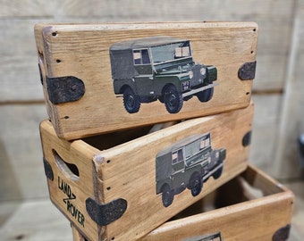 Classic Land Rover Box Handmade Vintage style crate Series 1 car gift SALE