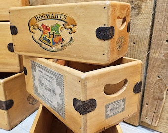 Hogwarts Box Handmade Vintage style crate