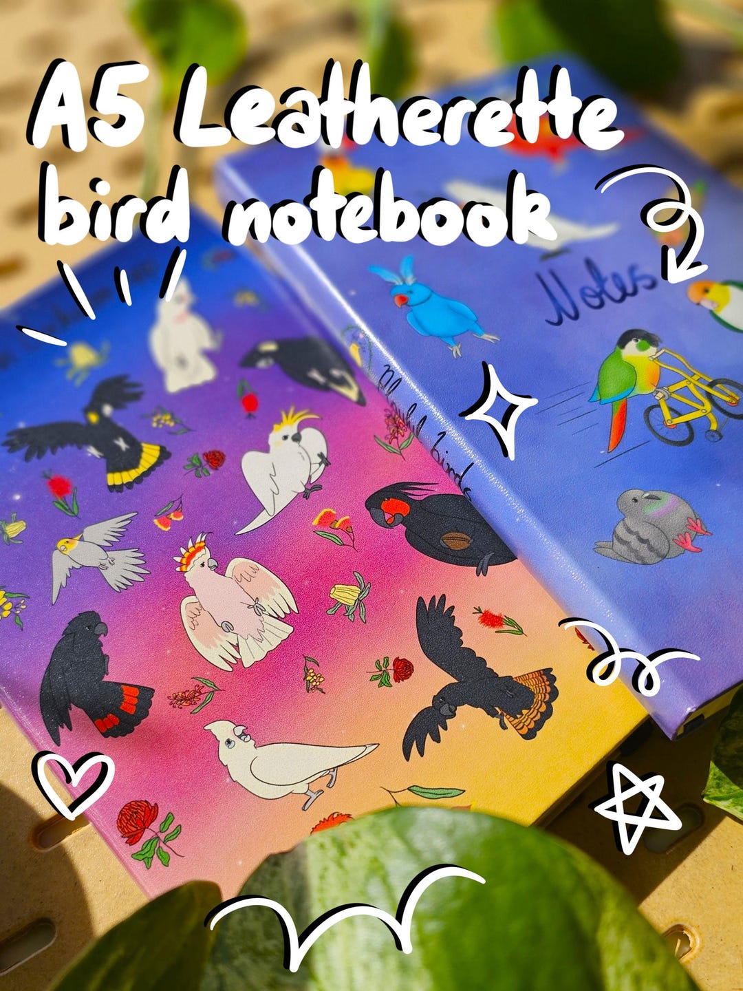 Leatherette Bird Notebook A5 Size | Stationery Journaling Craft | Gift ...