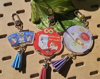 Good Luck Acrylic Keychain | Omamori | Luck for gacha, blind box, blind bag, claw machine | Gift for Japan lovers gift | Success fortune