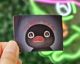 Pingu Meme Sticker | Die Cut | Waterproof Vinyl Sticker | Gift for penguin lovers gift | Water bottle laptop decal scrapbook | Bird lover