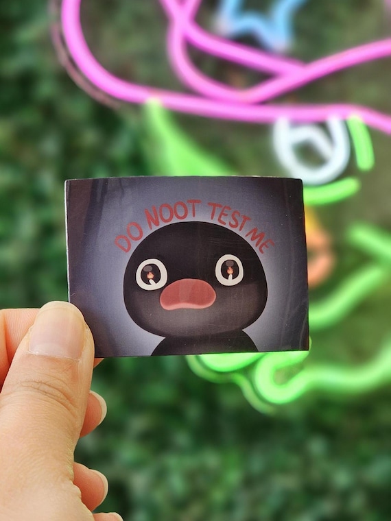 Pingu Meme Sticker | Die Cut | Waterproof Vinyl Sticker | Gift for penguin lovers gift | Water bottle laptop decal scrapbook | Bird lover