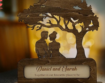 Romantic Couple Laser Cut Ready - Love Personalized Sign SVG