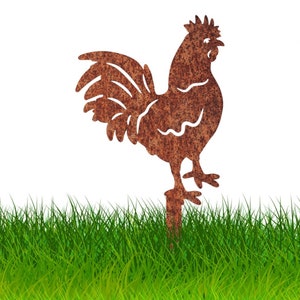 Rustic Chicken Rooster Laser Cut Stakes, Farmhouse Laser SVG image 2